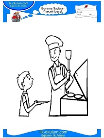 Çocuklar İçin Mangal-Barbekü Boyama Sayfaları 